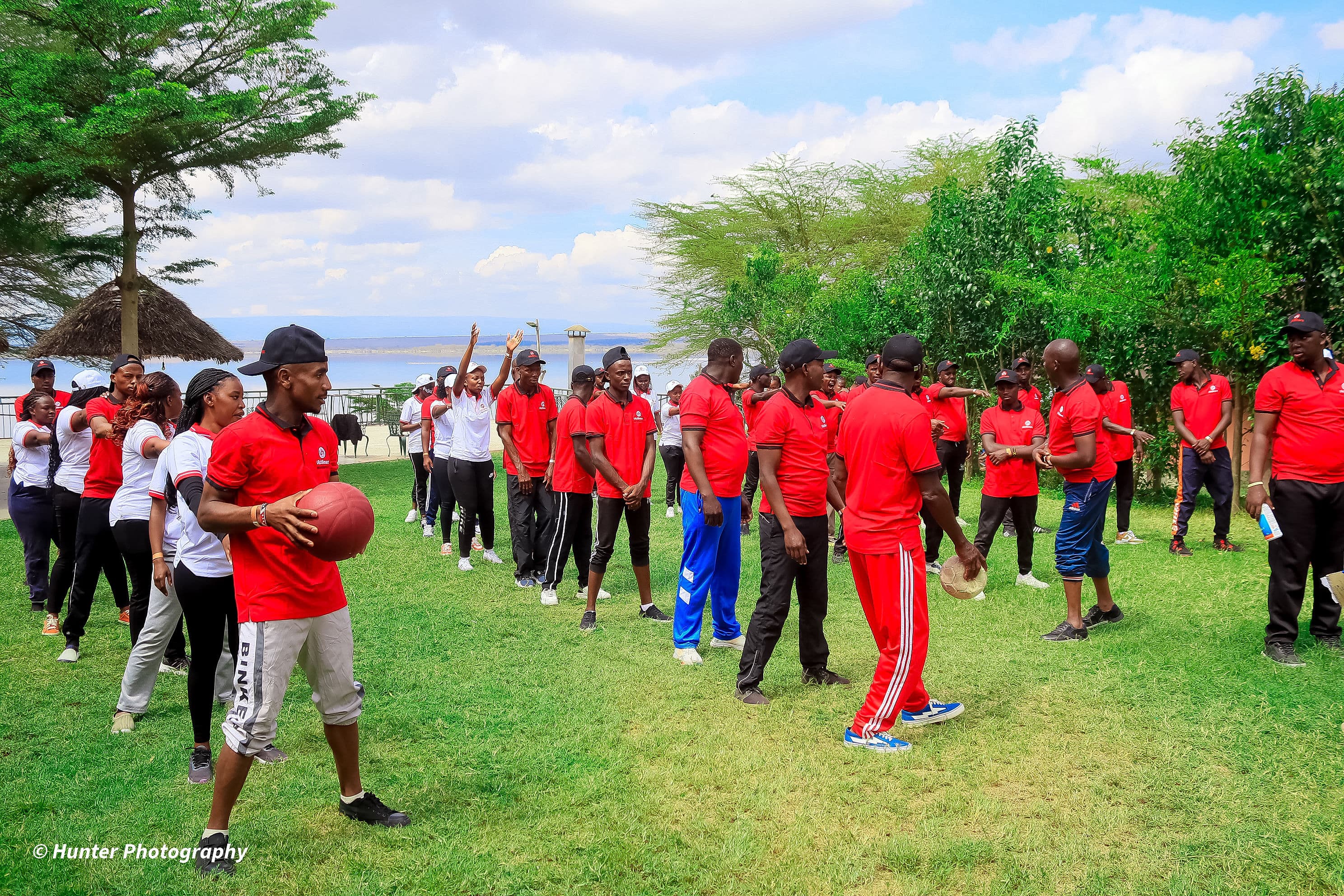 Ultismart team gathered outdoors during a company activity